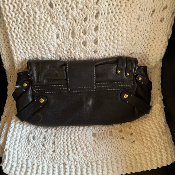 Juicy Couture black leather clutch bag, purse with lock and key - Picture 6 of 6